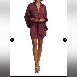 Ramy Brook Red Wrap Tie Front Mini Dress